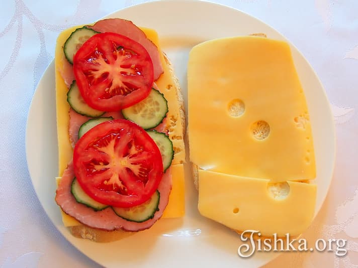 Сэндвич с ветчиной и сыром - Кулинарные пошаговые рецепты с фото